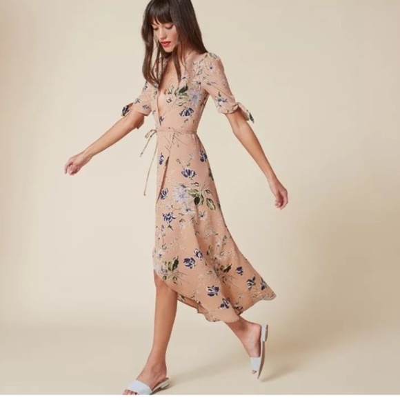 Reformation Royce Floral Wrap Dress XS - Picture 3 of 5